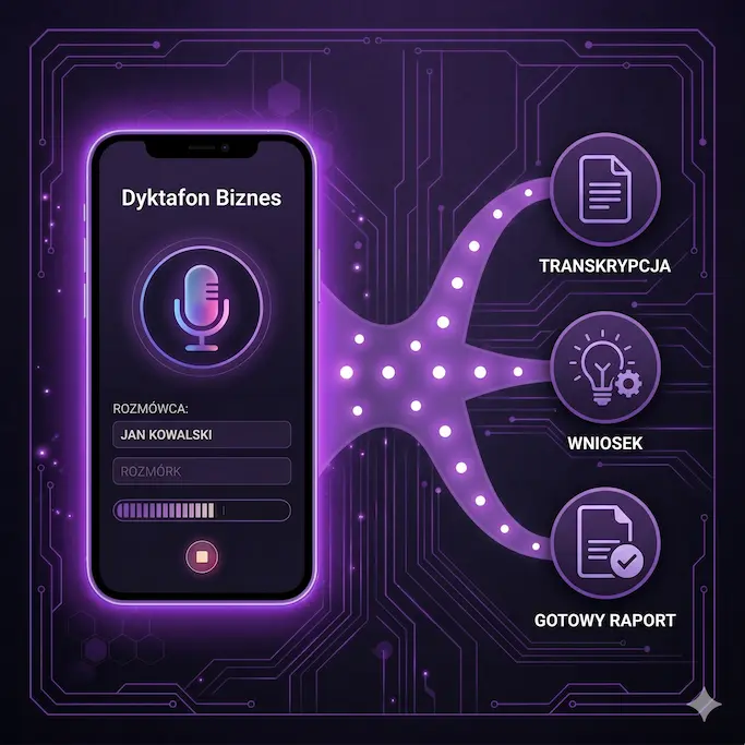 Dyktafon AI – aplikacja do nagrywania, transkrypcji i obsługi CRM