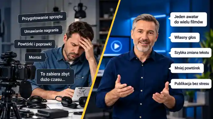 Produkcja filmów tradycyjnie i z awatarem AI